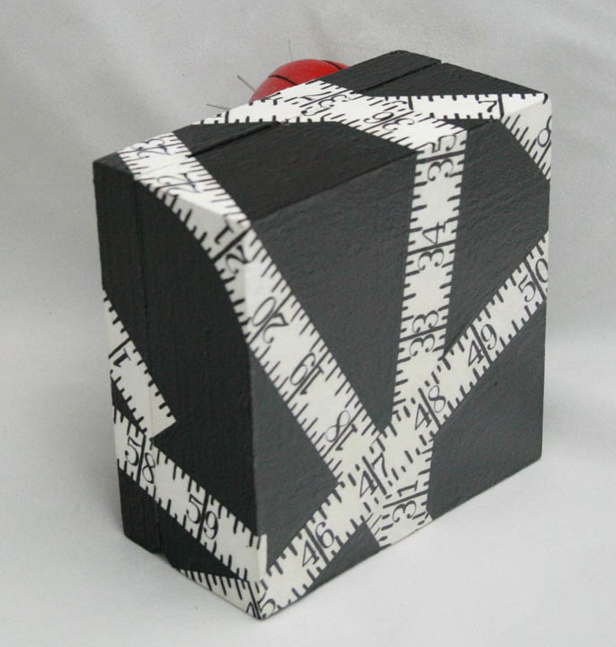 Sewing Box with hand-painted measuring tape