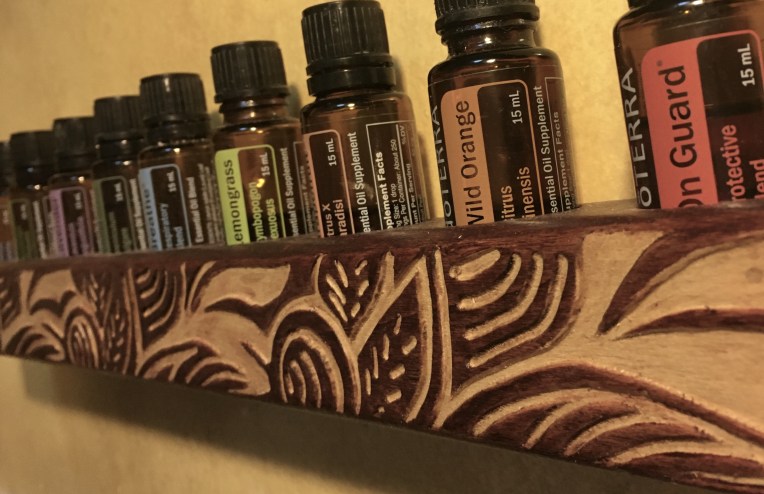 Custom hand carved Essential Oil Holder for doTerra oils