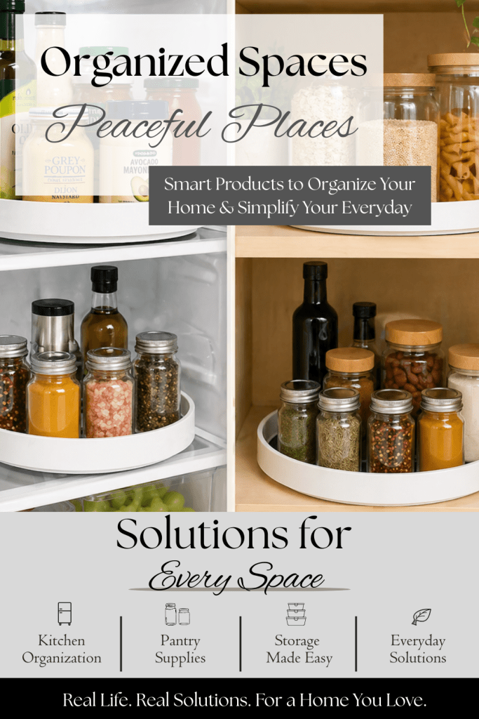 Fridge and pantry organization ideas using rotating trays and simple storage solutions for a clean and functional home
